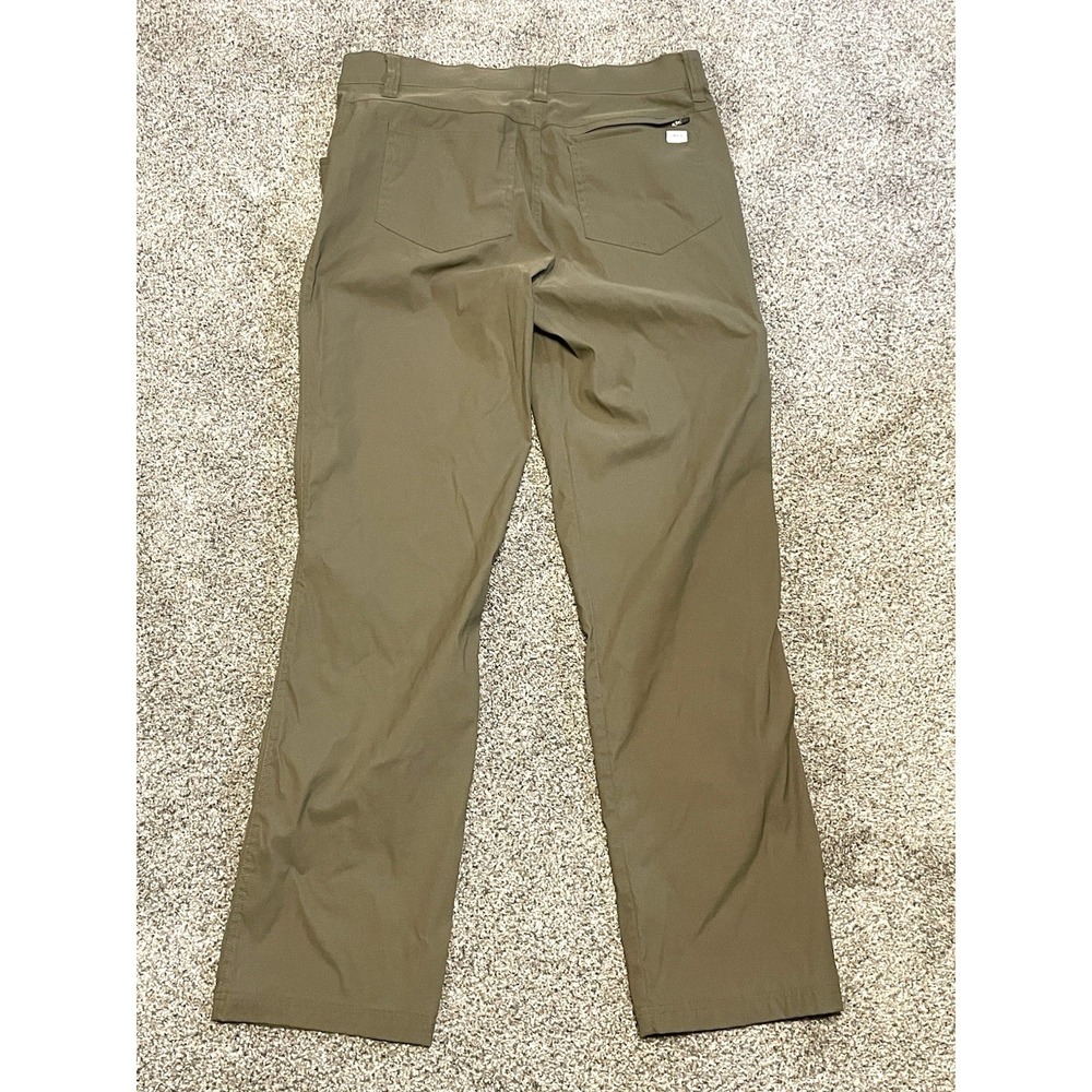 Orvis Mens Tech Performance Pants 34x32 Olive Brown Stretch Hiking Fishing - Picture 2 of 9